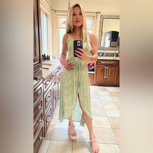 Floral Green Summer Dress